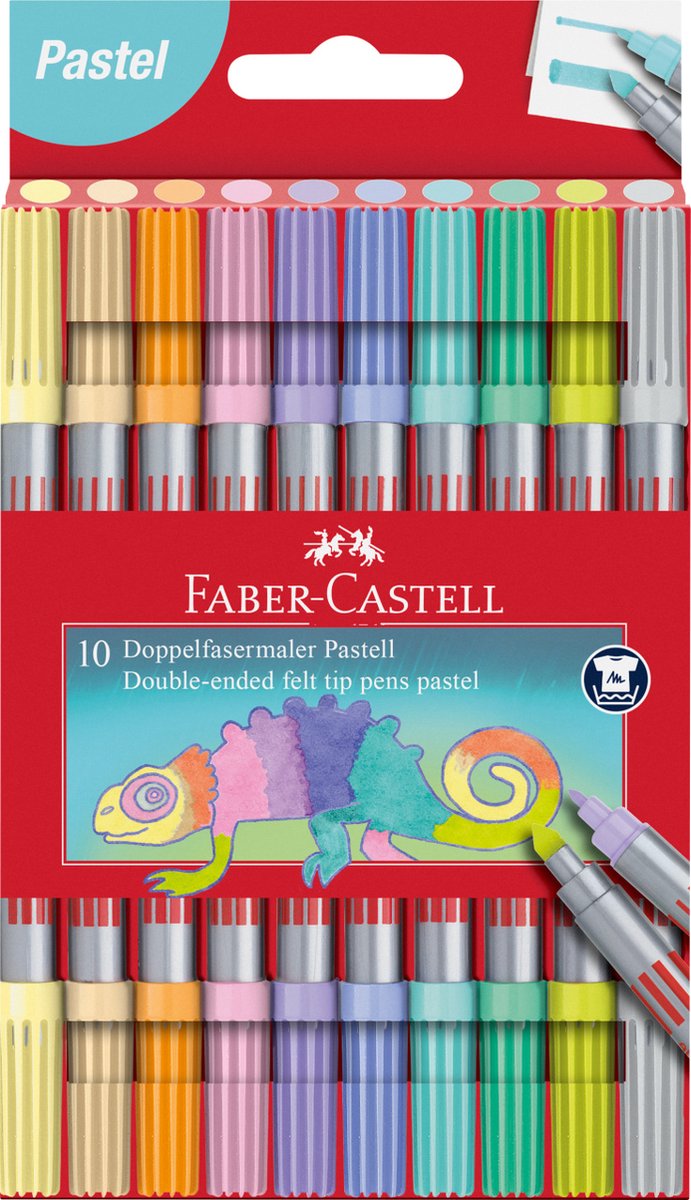 Faber-Castell Filzstifte – Duo – 10 Stück – Pastell – FC-151112