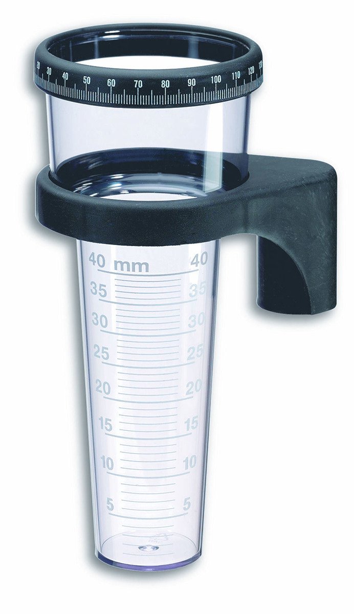 TFA Dostmann TFA Regenmesser Niederschlagsmesser – analog – Kunststoff – 21 cm – ohne Stab – außerhalb des Gartens