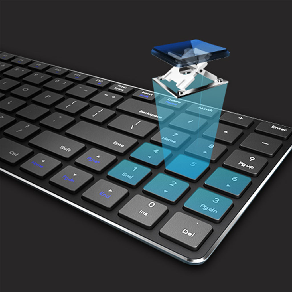Rapoo Tastatur mm Slim Schwarz E9100M