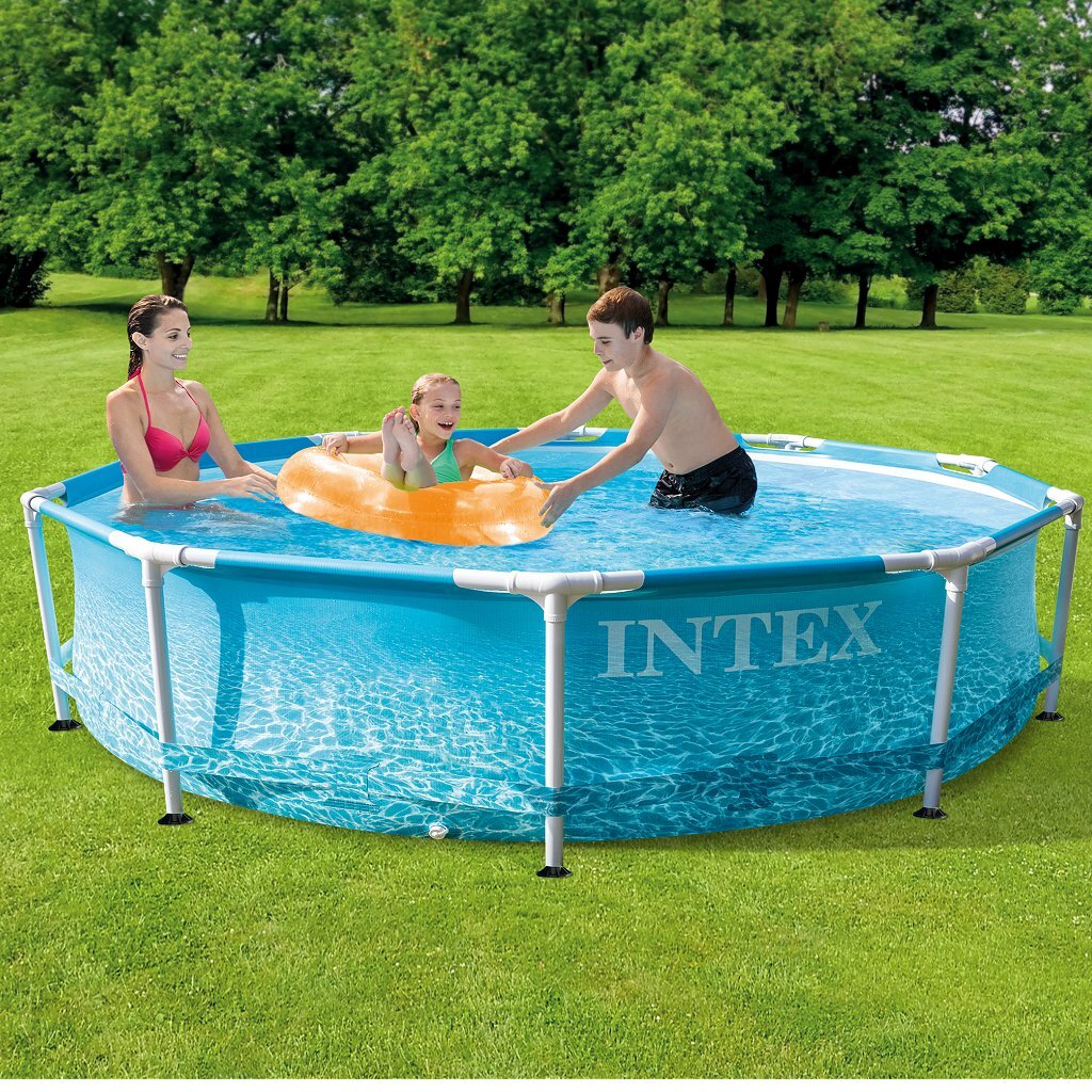 Intex 28206np Beachside Metallrahmen-Schwimmbecken 305x76 cm ohne Filterpumpe