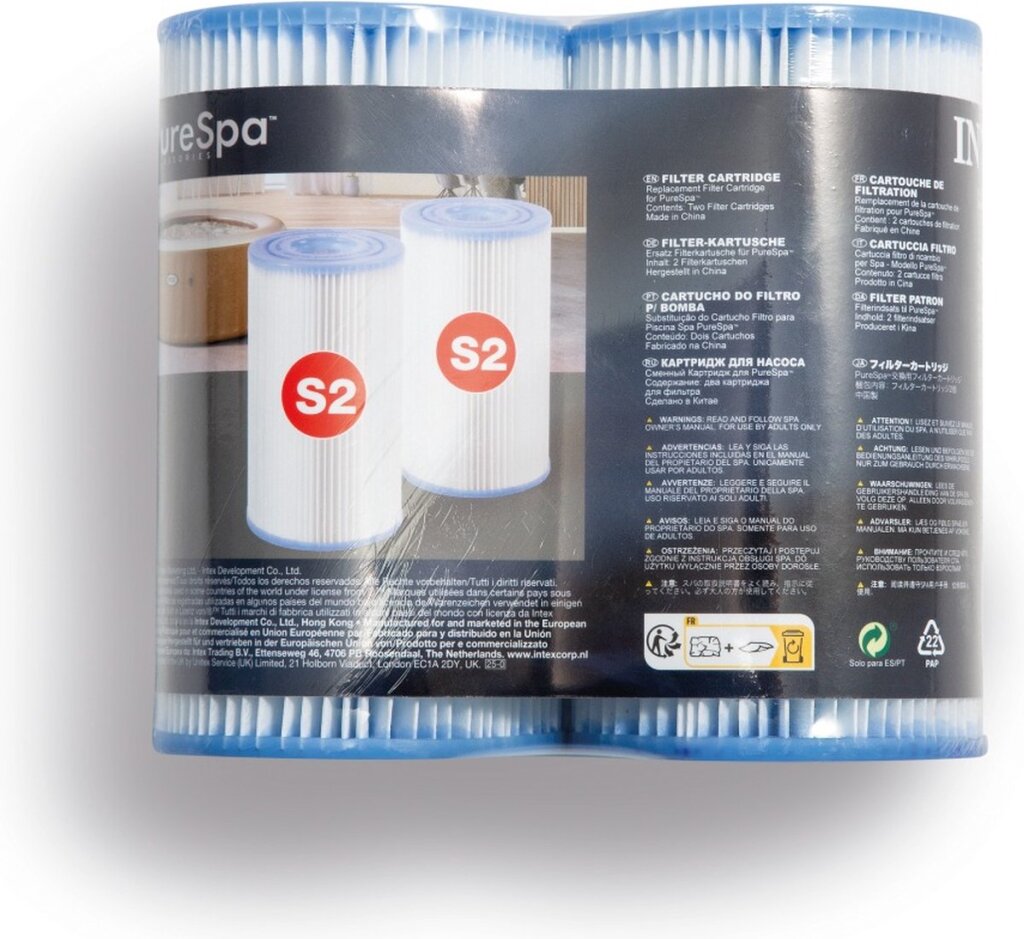 Intex 29012 Purespa Doppelpack-Filterkartusche Typ S2