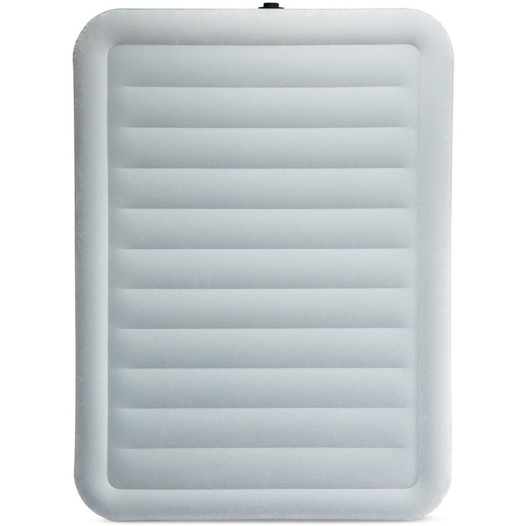 Intex 64824nd Queen Trend Premium Comfort 2-Personen-Luftmatratze 203x152x46 cm + integrierte Pumpe grau