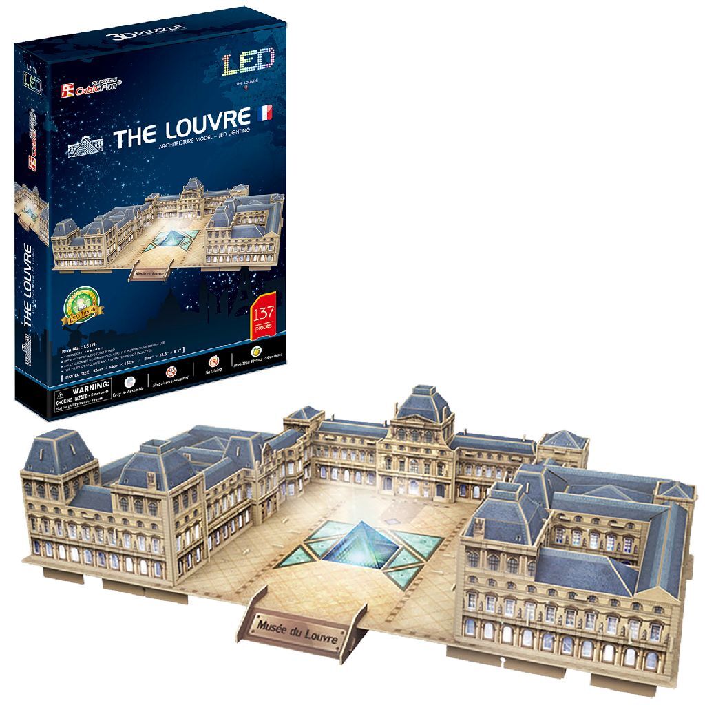 Kubisches lustiges 3D-Puzzle mit LED-Beleuchtung