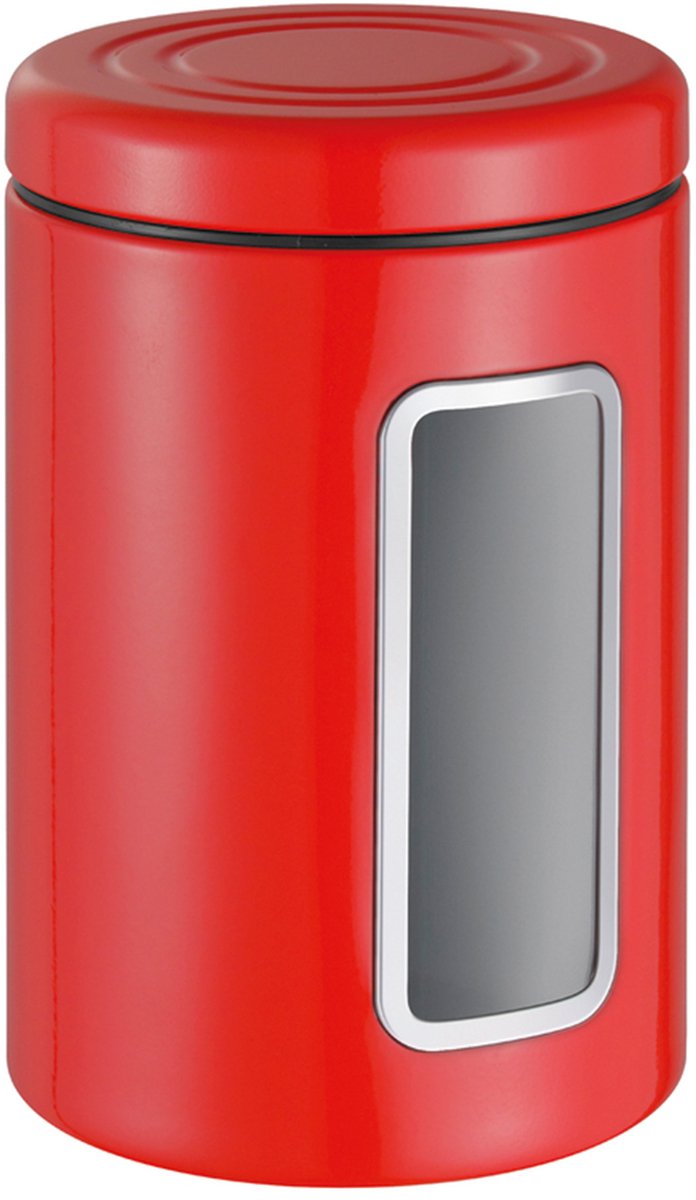 Wesco Classic Line Vorratsbehälter mit Fenster | 2 Liter | Metall - Minze | Vorratsglas