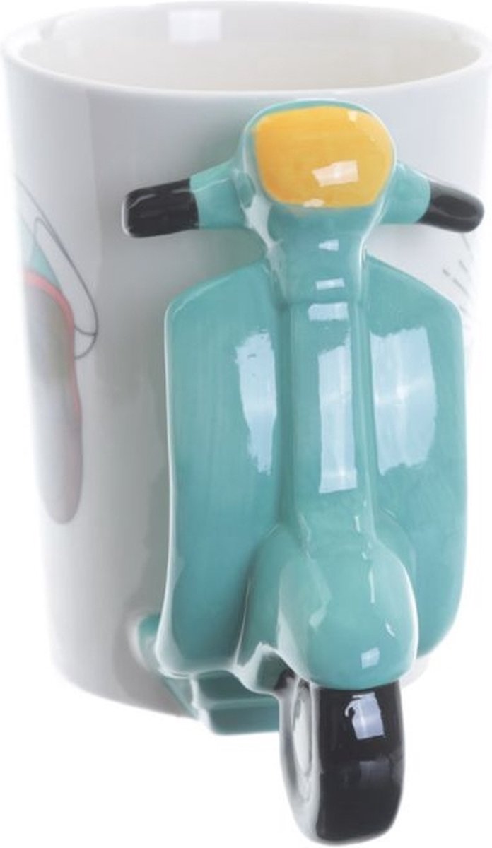 Keramikbecher mit Roller-förmigem Henkel