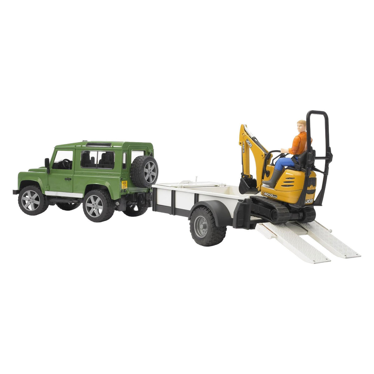 Bruder Land Rover + Anhänger mit Bagger