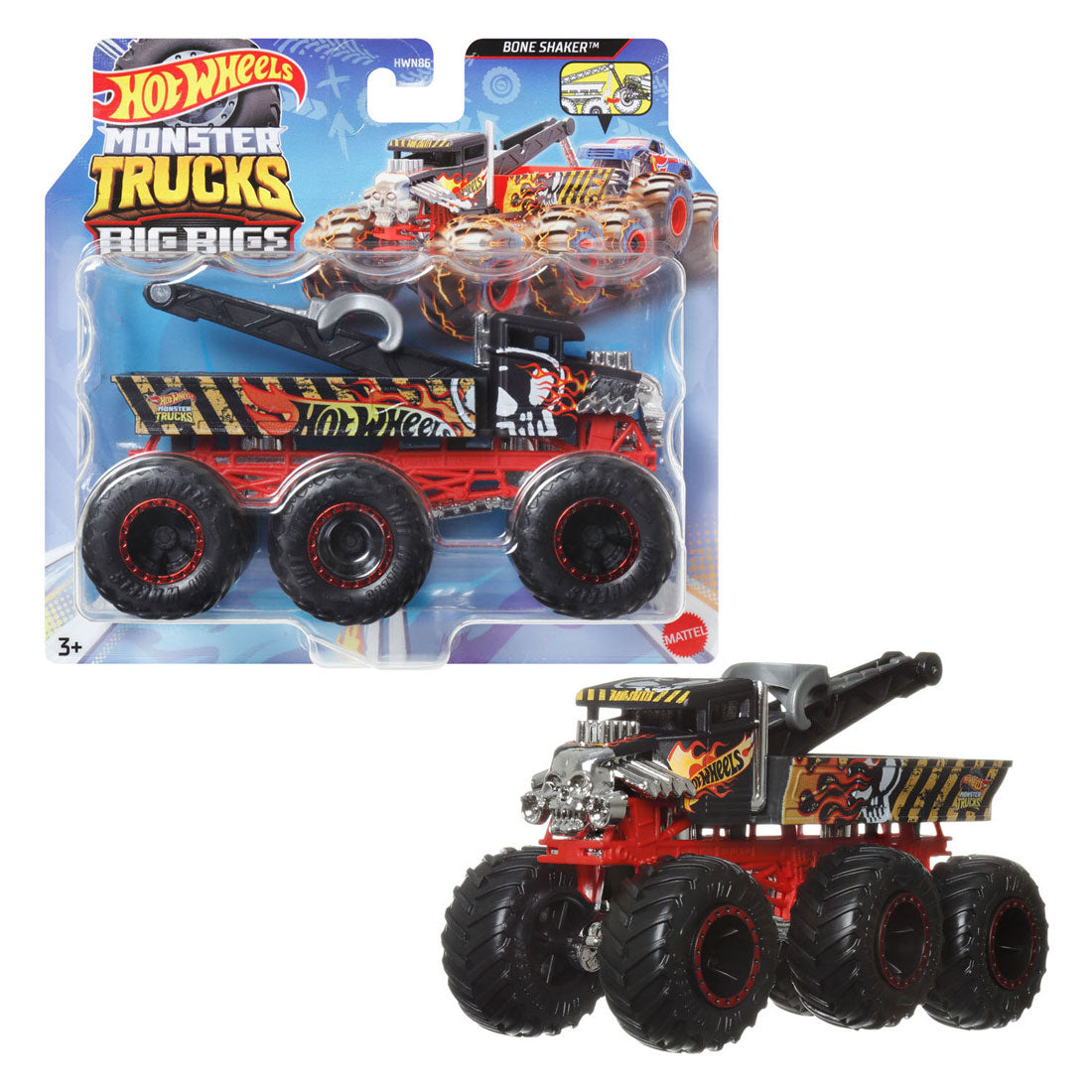 Hot-Wheels-Monstertrucks-Monstertrucks-Reihe mit großen Installationen