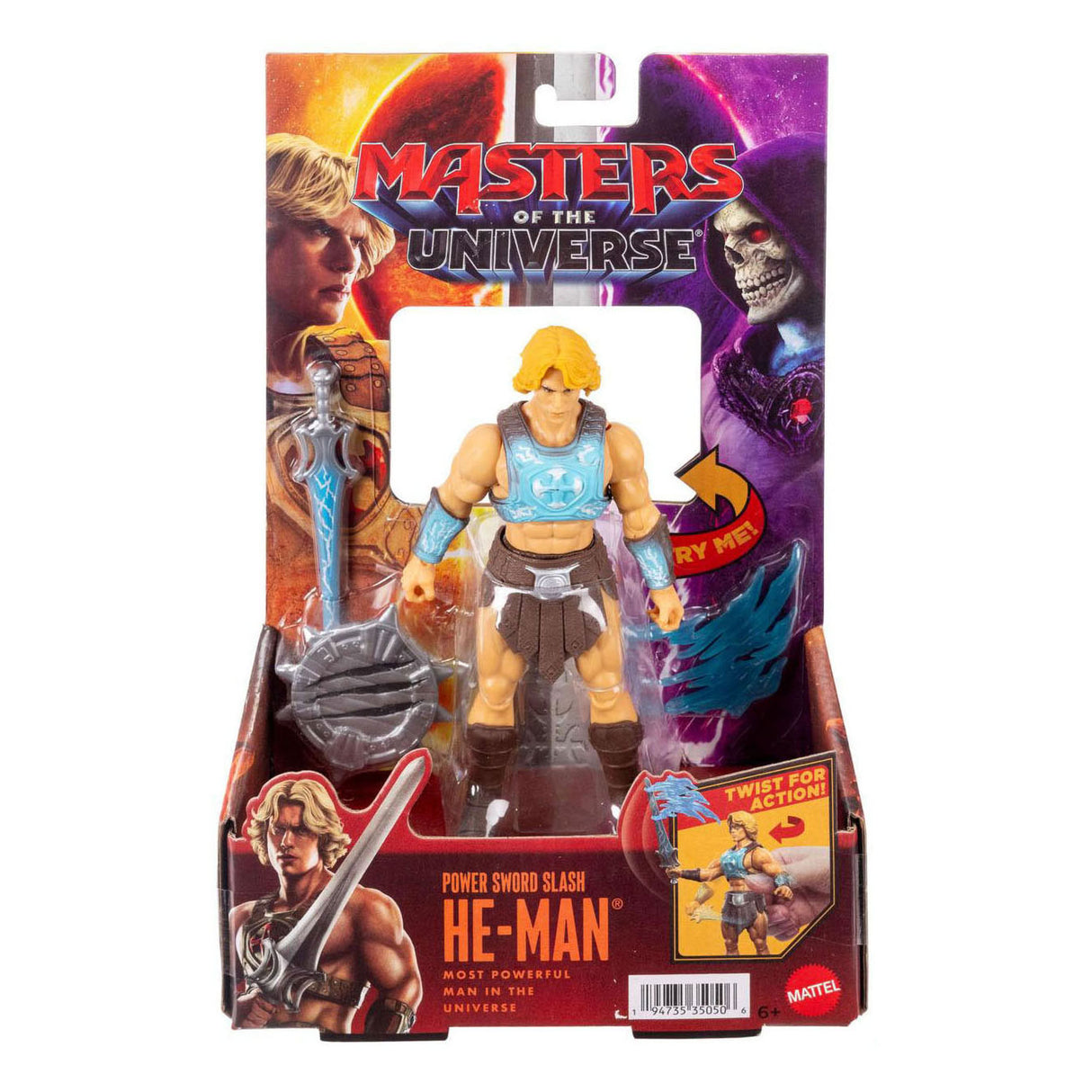 Filmfigur „Masters of the Universe 2026“ – He-Man mit Energieschwert mit Dreh- und Freigabefunktion