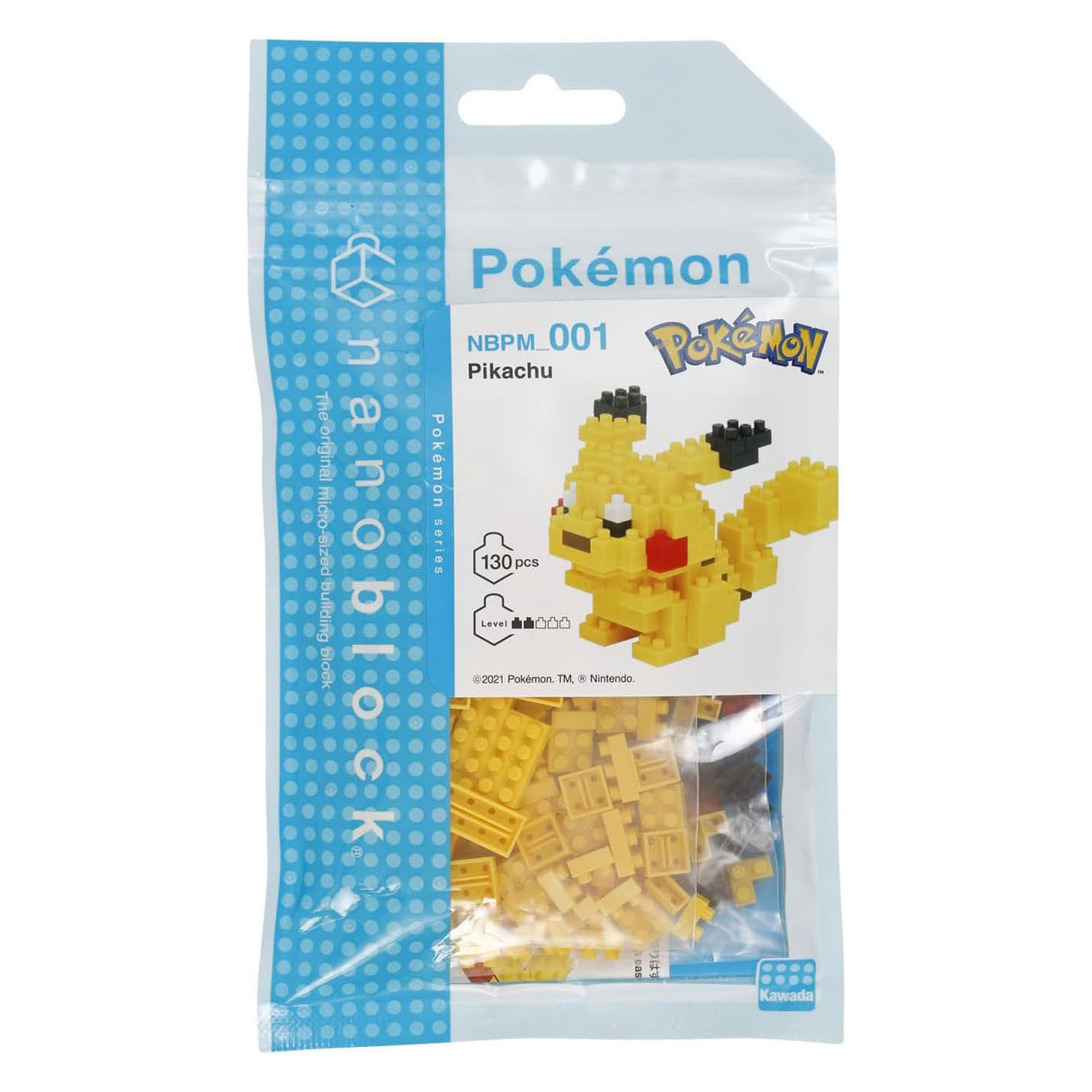 Nanoblock bouwset pokémon pickachu - 130st.