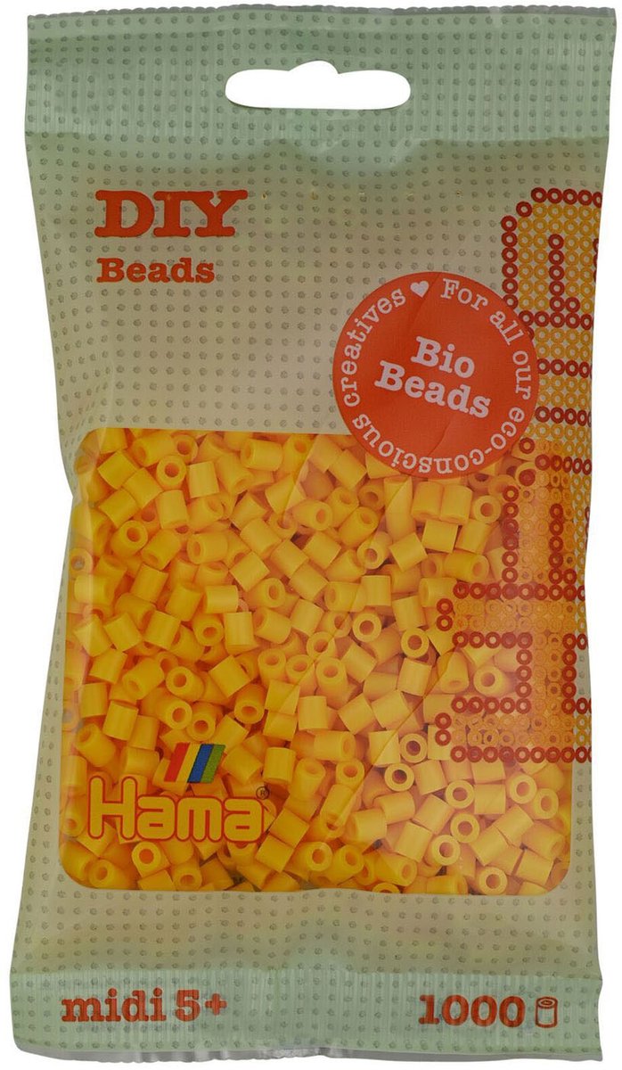 Hama Bio String Perlen - Gelb (003), 1000st.