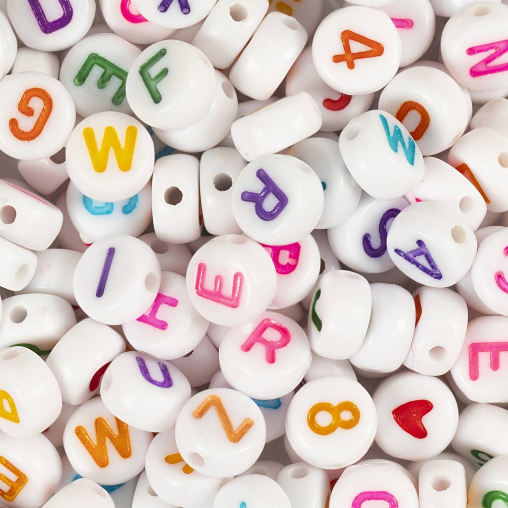 Creativ Company Buchstabenperlen und Zahlen, 200 Stück.