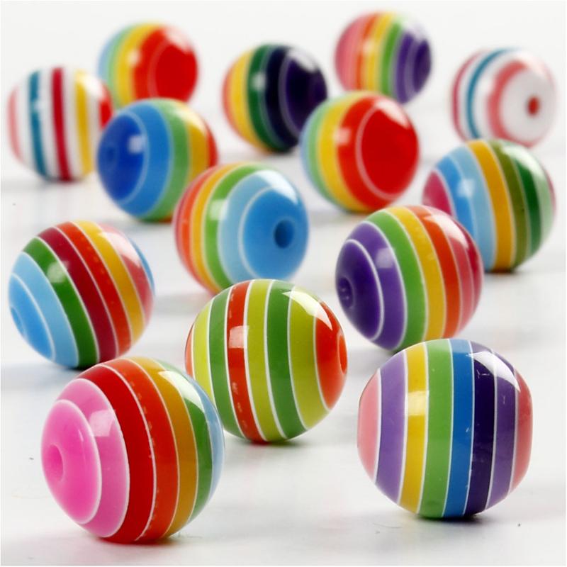 Creativ Company Perlen Regenbogen Multi Mix, 50 Stk.
