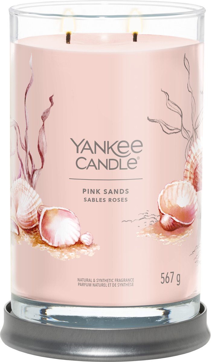 Yankee Candle – Pink Sands große Duftkerze im Glas – 100 Brennstunden – zwei Dochte