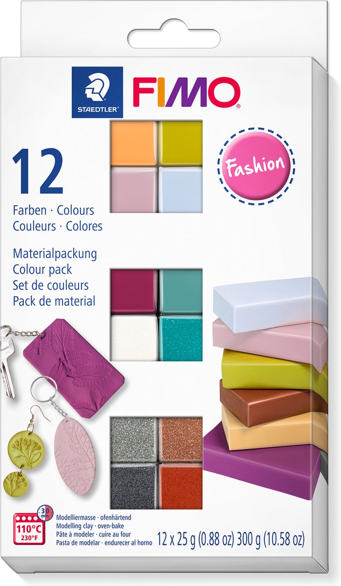 Fimo® soft, Pastellfarben, 12x25 gr 1 Box