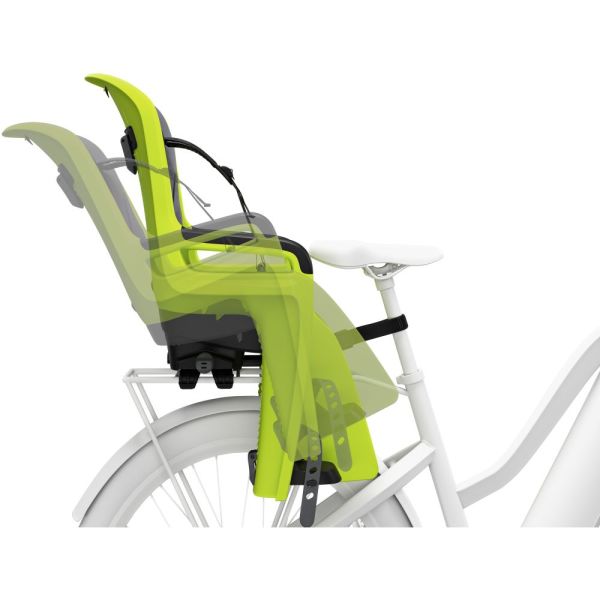 Thule Kindersitz Ride Along 2 hinten für Gepäckträgermontage – Zen Lime
