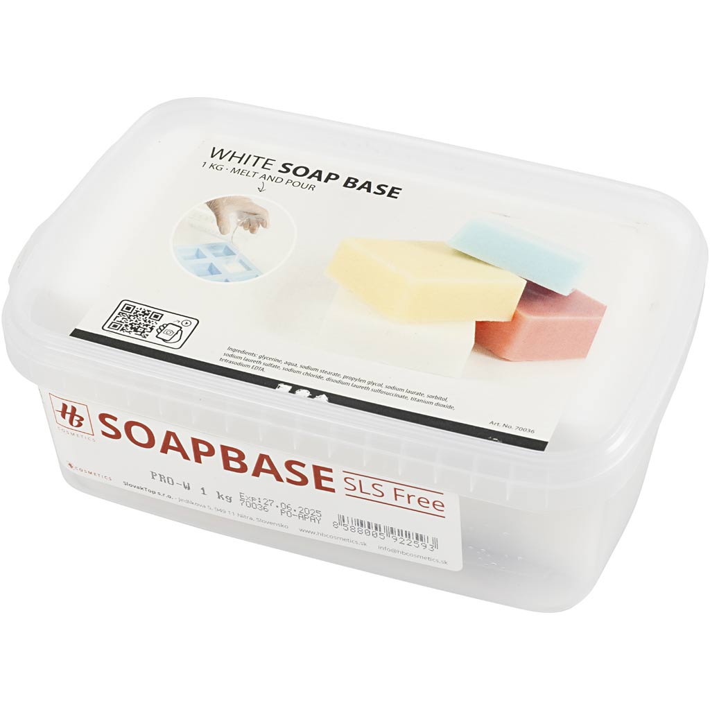 Creativ Company weiße Seifenbasis, weiß, 1 kg