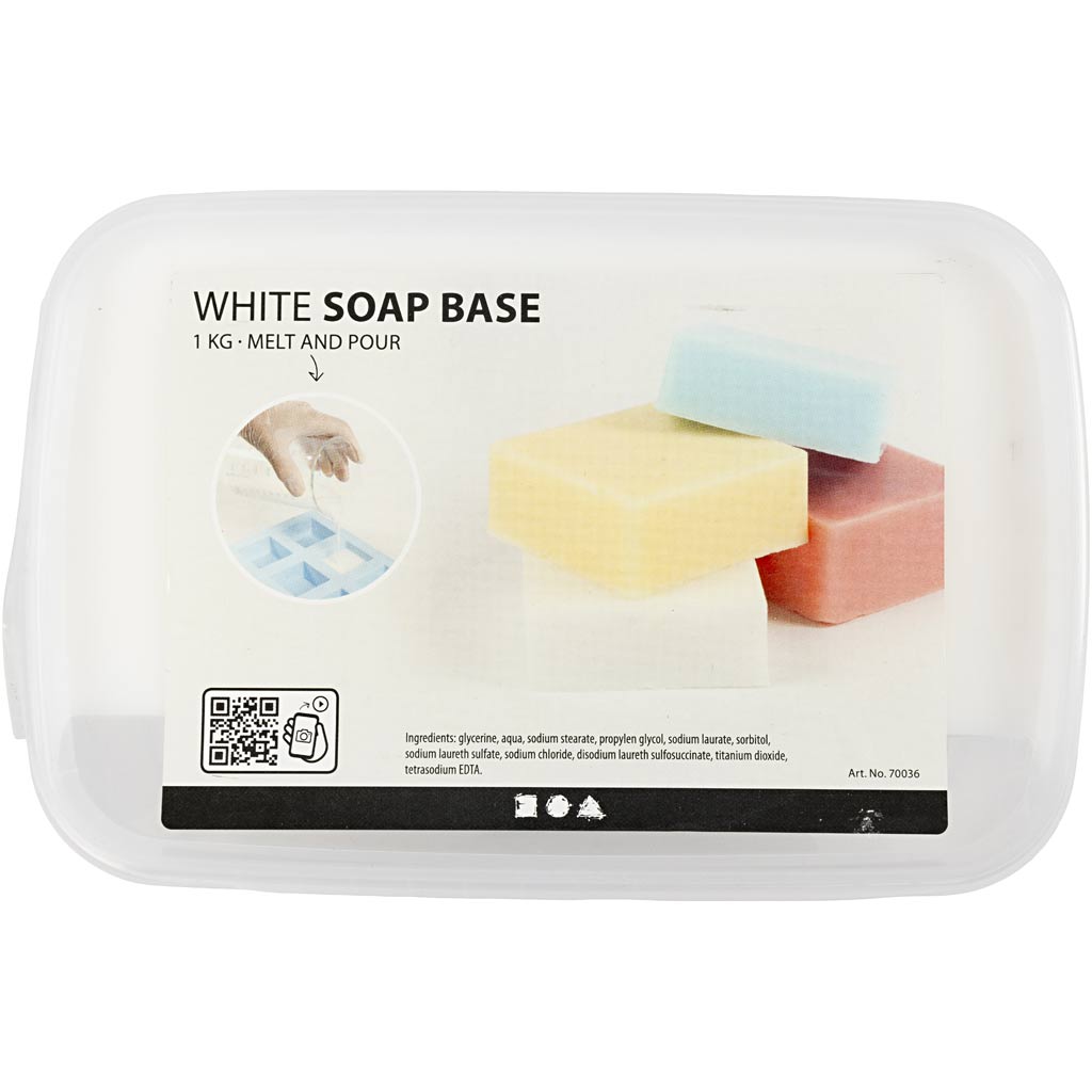 Creativ Company weiße Seifenbasis, weiß, 1 kg