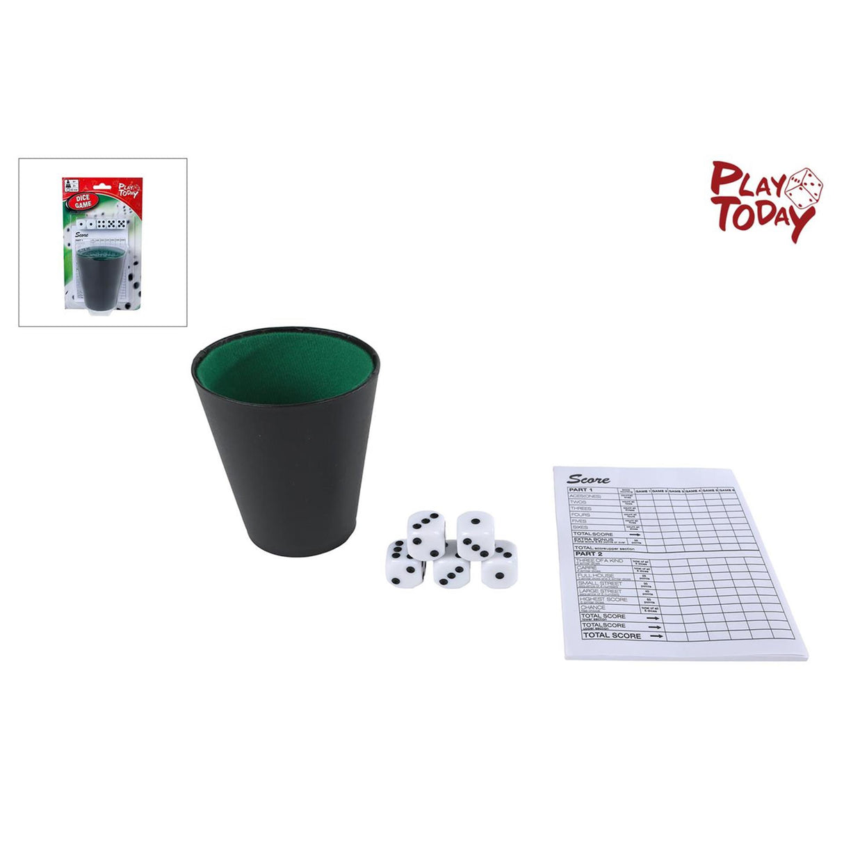 Spielen Sie heute ein Würfelspiel mit einem Becher und 5 Würfeln