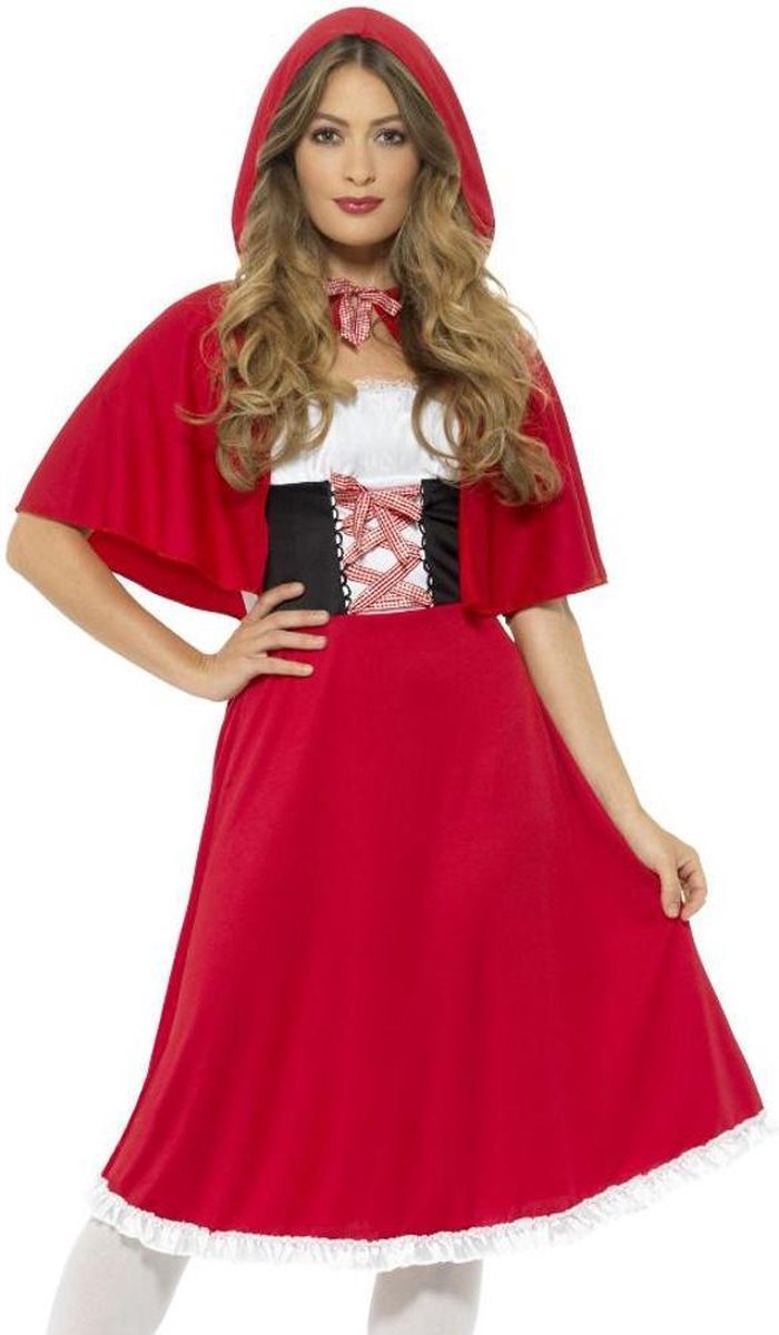 Smiffys Rotkäppchenkleid mit Umhang Damen – Größe S