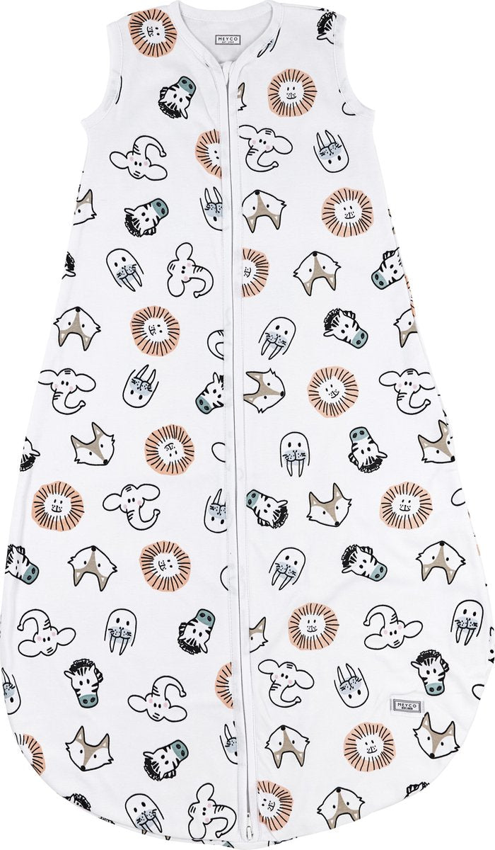 Meyco Baby Animal Baby Sommerschlafsack rund – mehrfarbig – 62 cm – 0,5 Tog