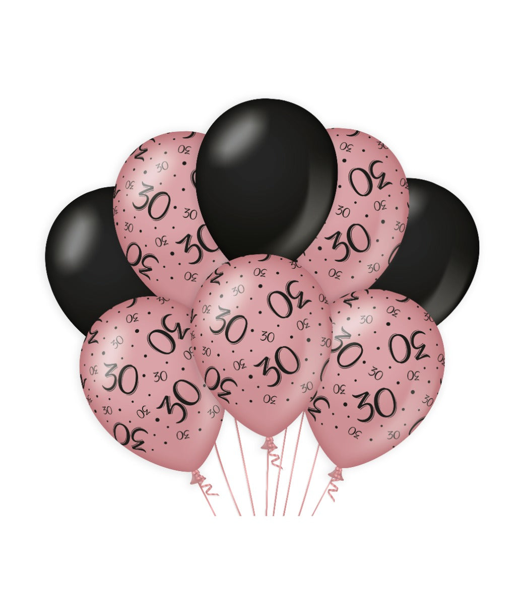Paperdreams Deko-Luftballons rosa schwarz – 30