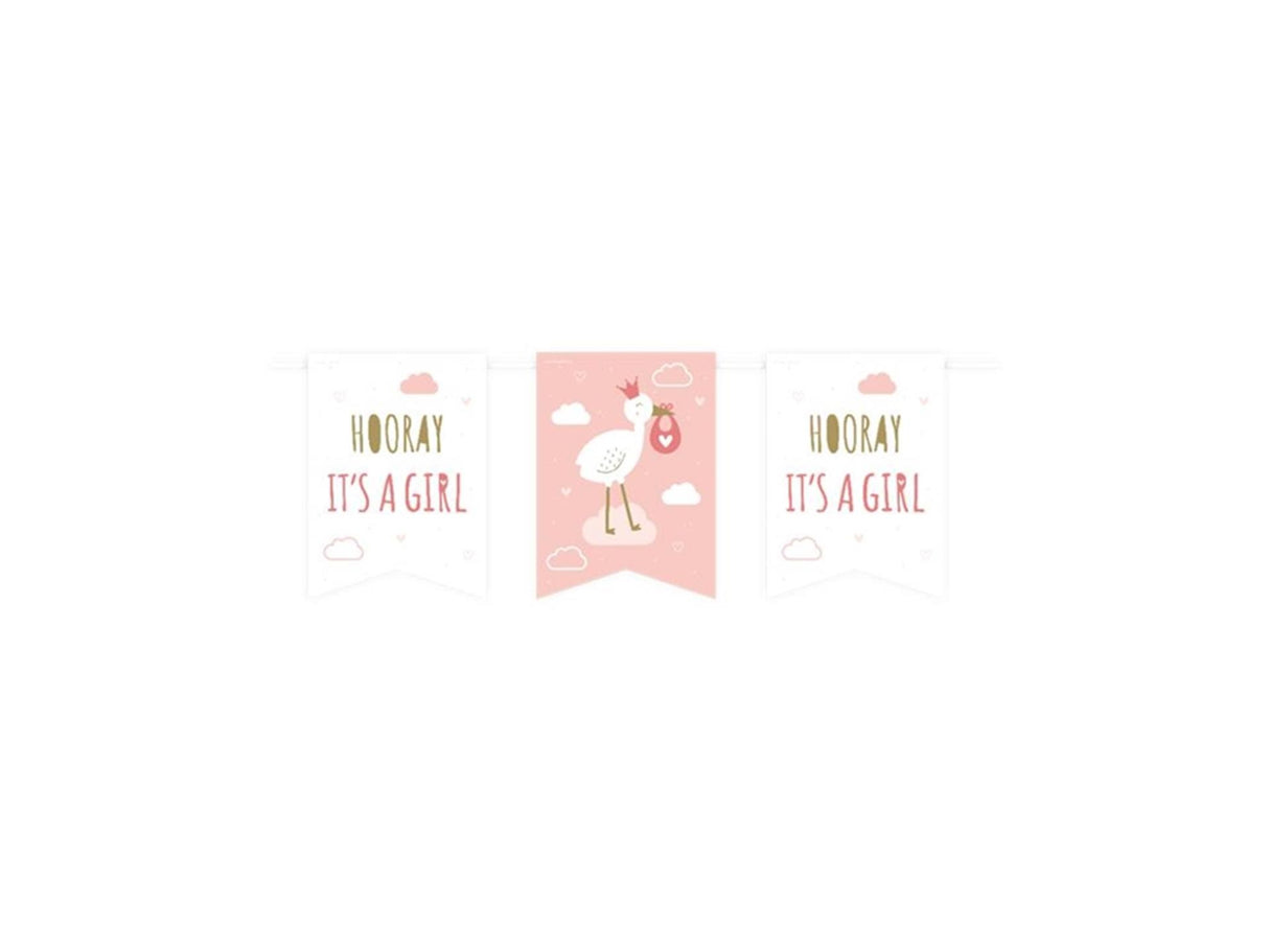 Paperdreams-Flaggenbanner – neugeborenes Mädchen