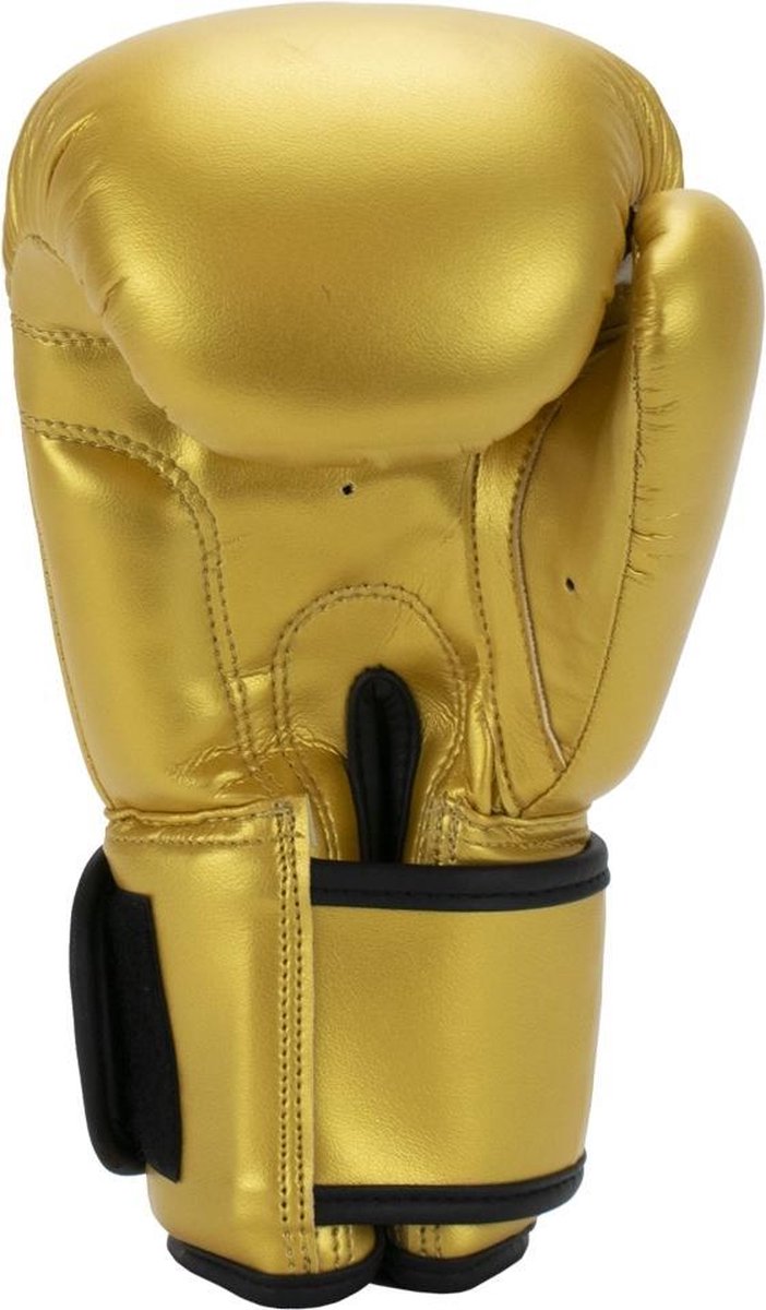 Super pro combat gear talent (kick)bokshandschoenen goud zwart 4oz