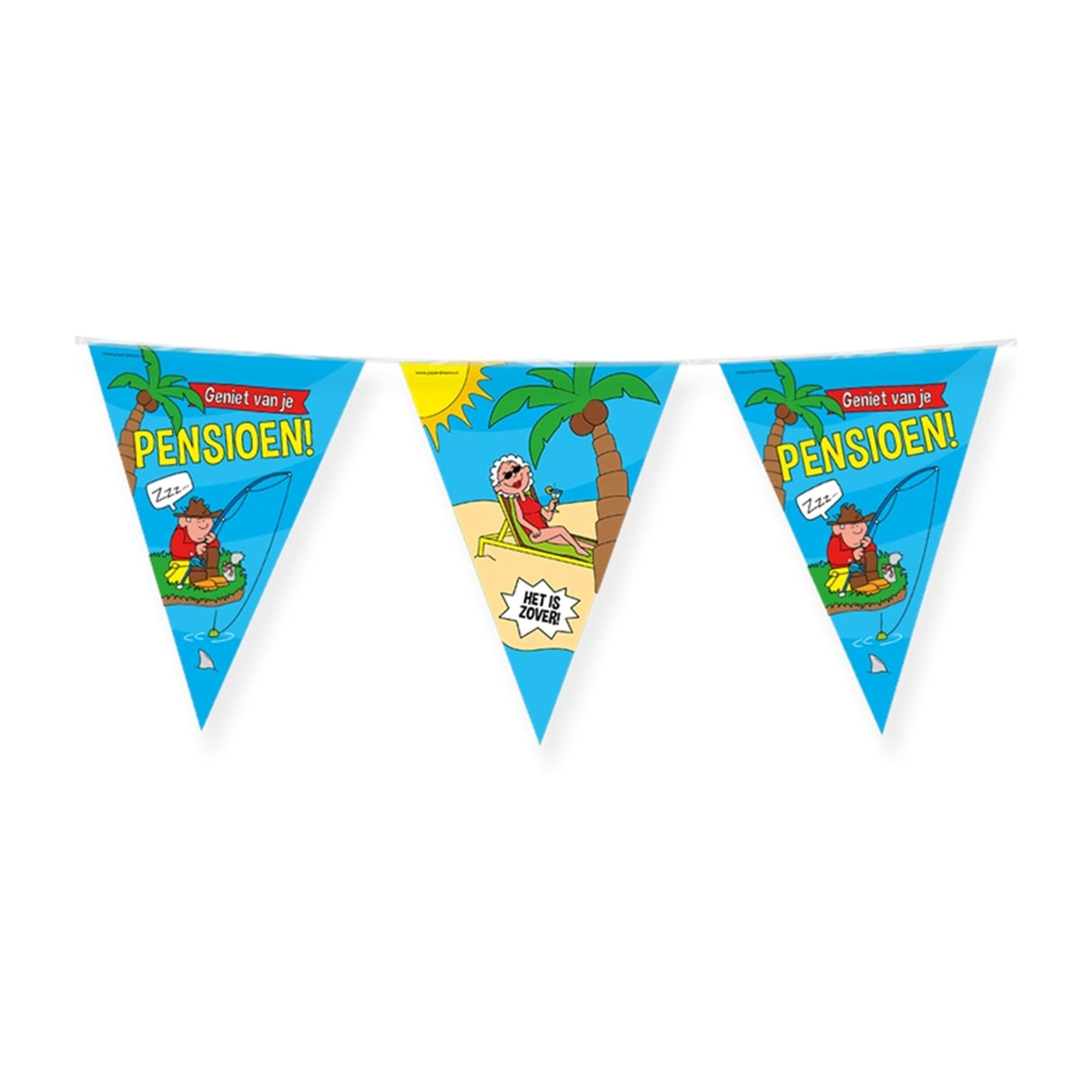 Paperdreams Party-Flagge-Ruhestand-Cartoon
