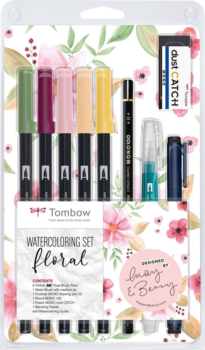 Tombow • Aquarell-Set mit Blumenmuster
