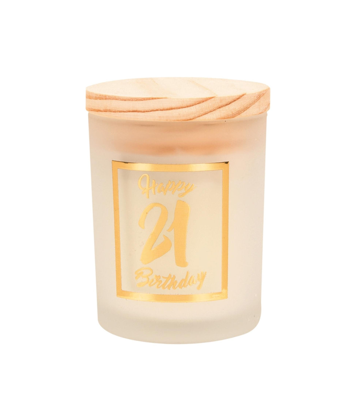 Paperdreams Duftkerze klein gold weiß – 21 Jahre