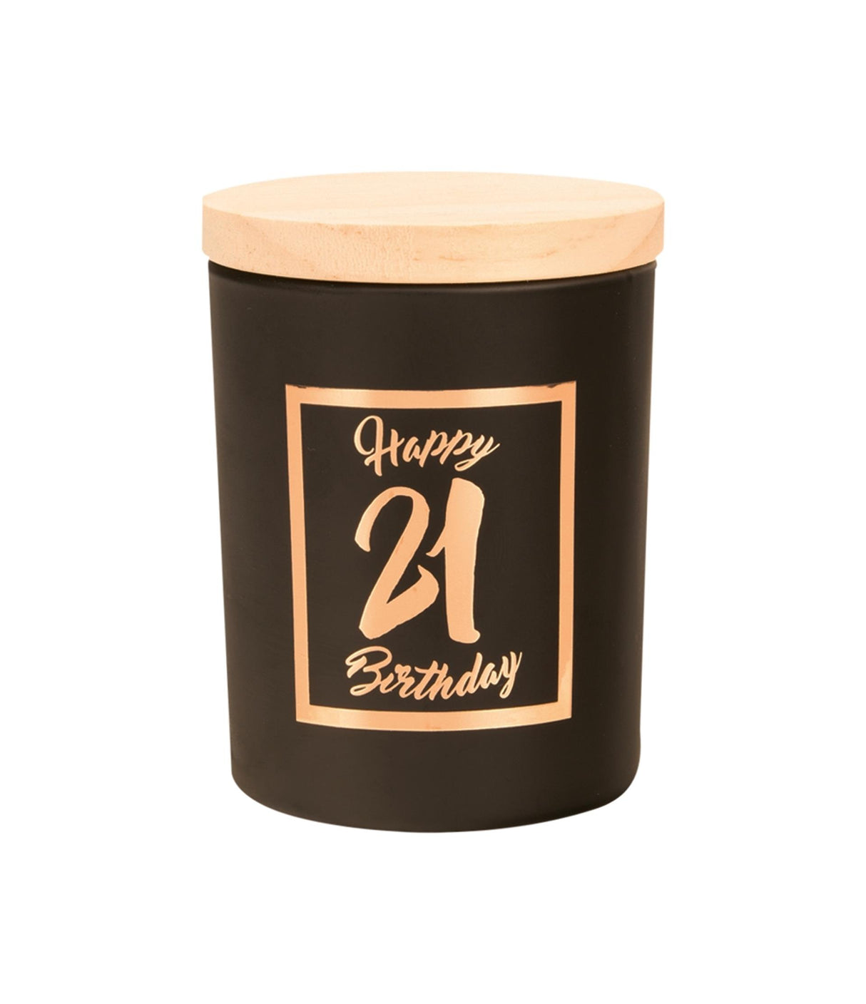 Paperdreams Duftkerze klein rosa schwarz – 21 Jahre