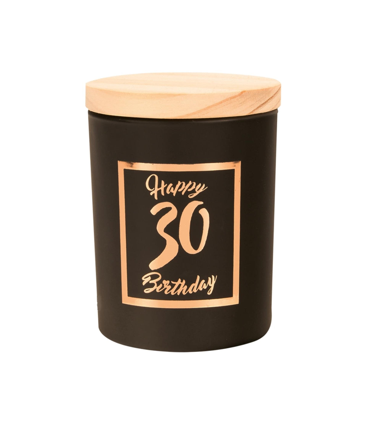 Paperdreams Duftkerze klein rosa schwarz – 30 Jahre