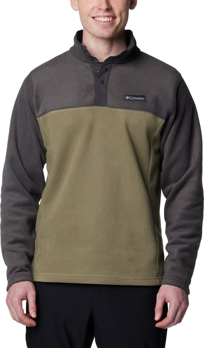 Columbia Steens Mountain™ Half Snap II Herren-Outdoor-Pullover – Steingrün, Hai – Größe M