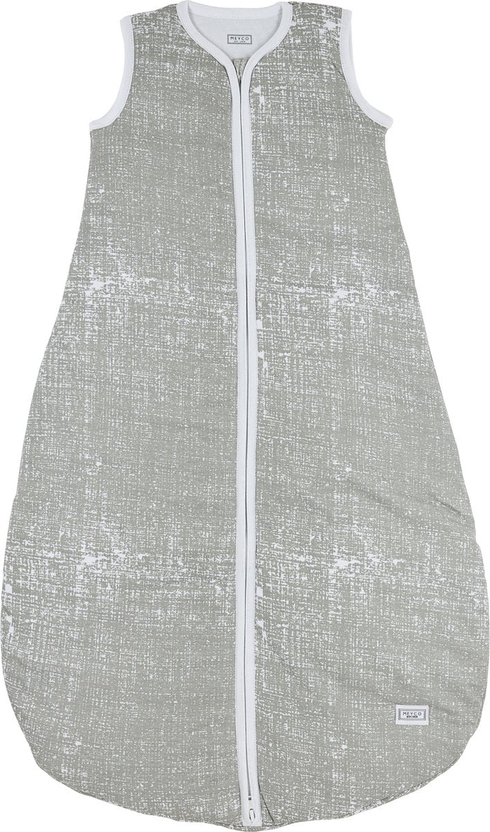 Meyco baby fine lines baby zomerslaapzak rond - grey - 98cm - 0.5 tog