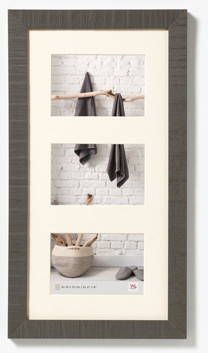 Walther Home - Holzrahmen - Fotogröße 3x13x18 cm - Grau