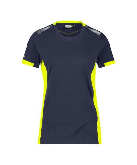 Dassy T-Shirt Tampico Damen nachtblau fluoreszierend gelb m