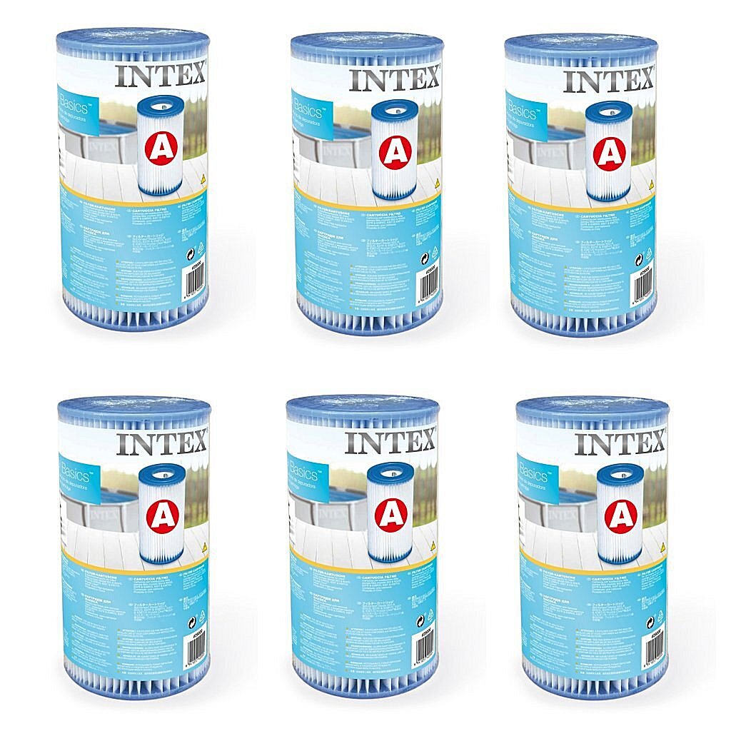 Intex 29000 Filterkartusche Typ A 6 Stück für Schwimmbad 244 305 366 cm