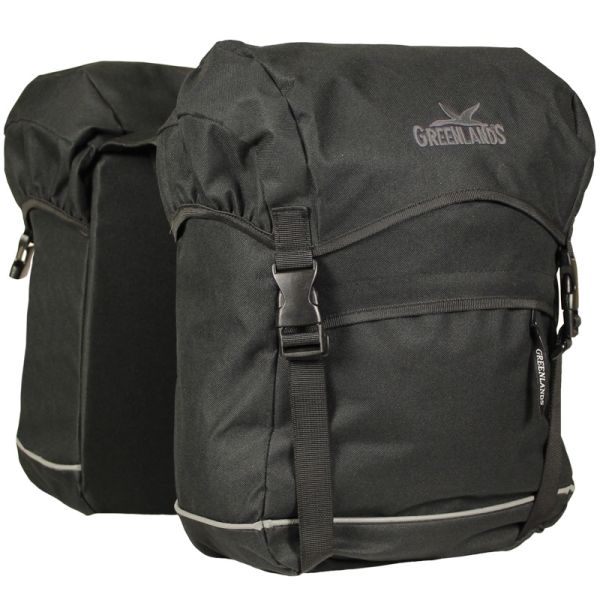 Greenlands Doppelte Fahrradtasche Reisetasche 40 Liter 30 x 37 x 17 (2x) - Schwarz