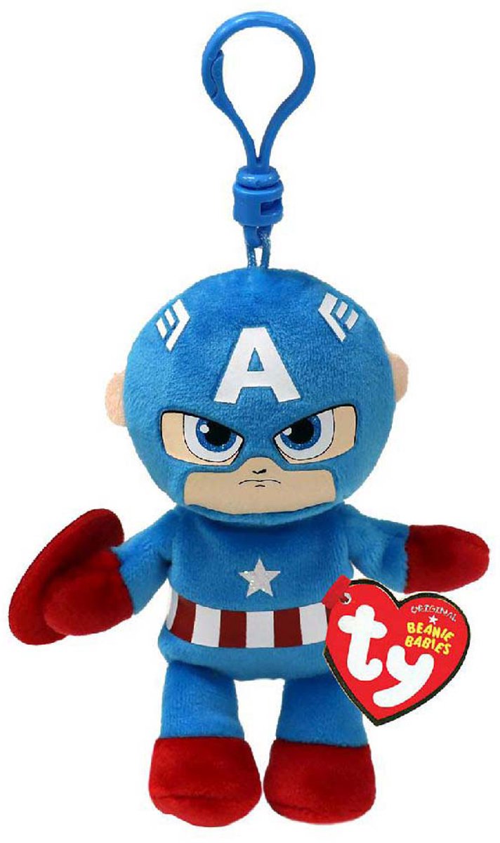 Ty Beanie Boo Schlüsselanhänger – Marvel Captain America