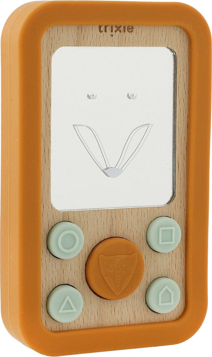 Trixie Babyphone aus Holz mit Silikon - mr. Fuchs - erstes Spielzeug für Baby - Mutterschaftsgeschenk - Baby