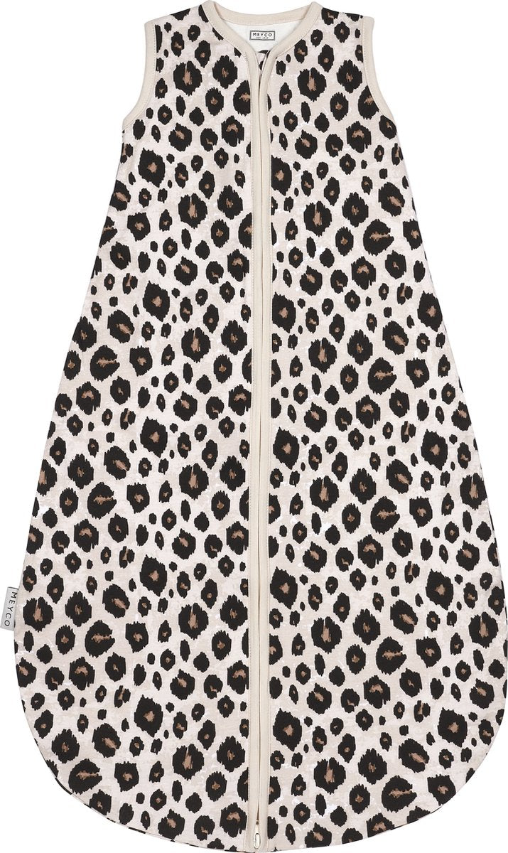Meyco Baby Leopard Baby Sommerschlafsack rund – Sand Melange – 110 cm – 0,5 Tog