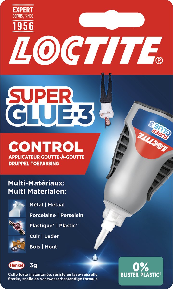Loctite power control 3 g | superlijm - unieke doseerfles voor precieze toepassing | sterke secondelijm voor alles | multifunctioneel voor diverse materialen | gemakkelijk te gebruiken voor snelle reparaties en multitoepassingen - super glue