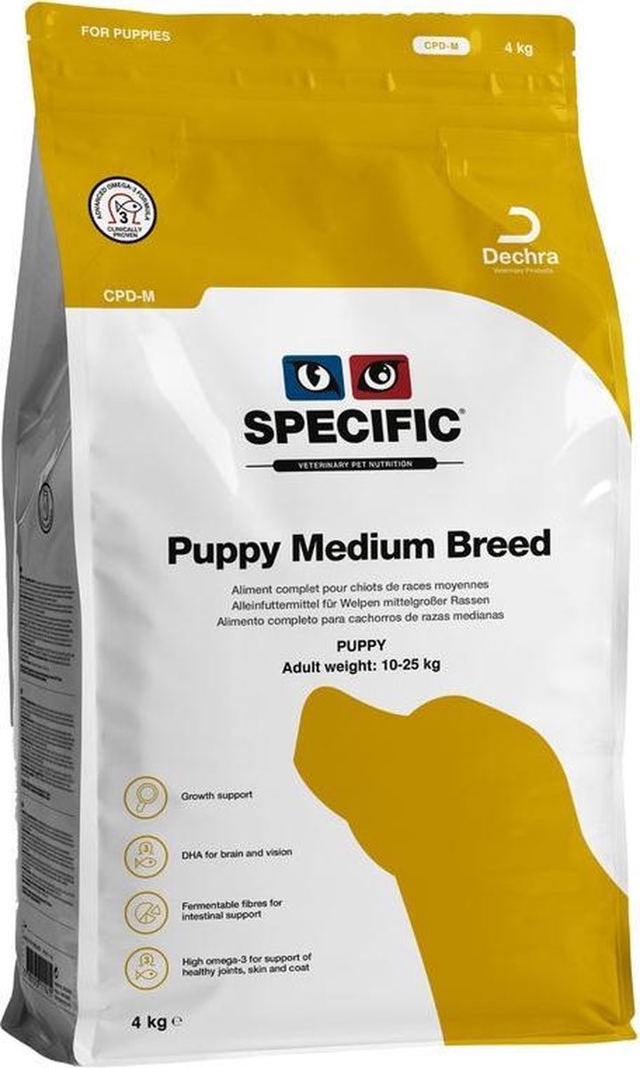Spezifischer Welpe mittlerer Rasse cpd-m – 4 kg