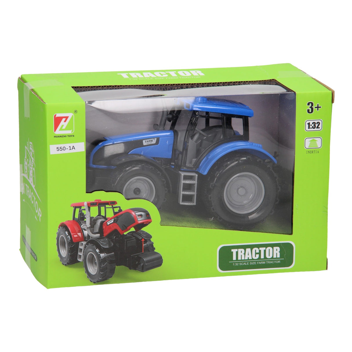 Kunststofftraktor 1:32