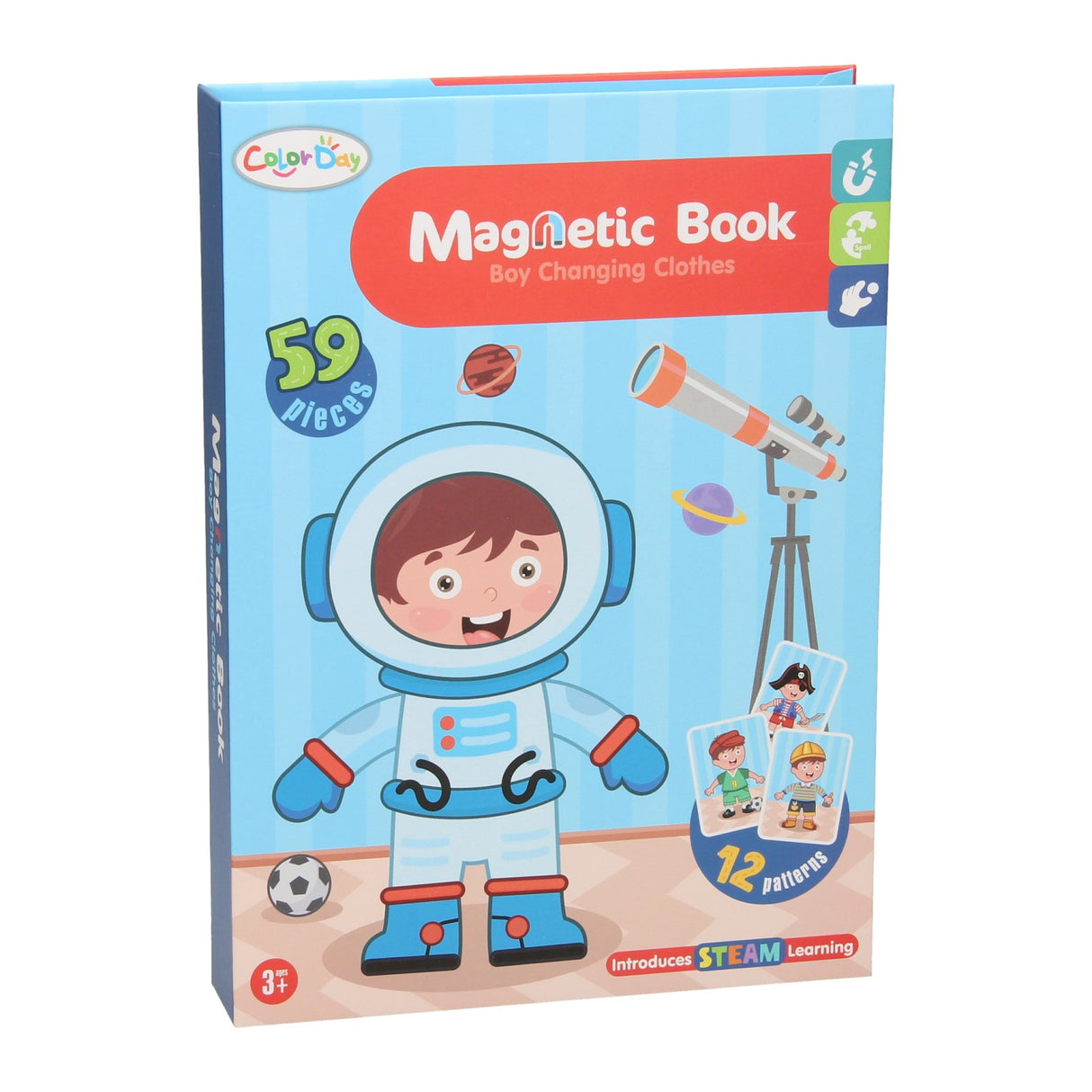 Lobbes Spielzeug z. B. Magnetbuch - Jungen-Outfits, 59-tlg.