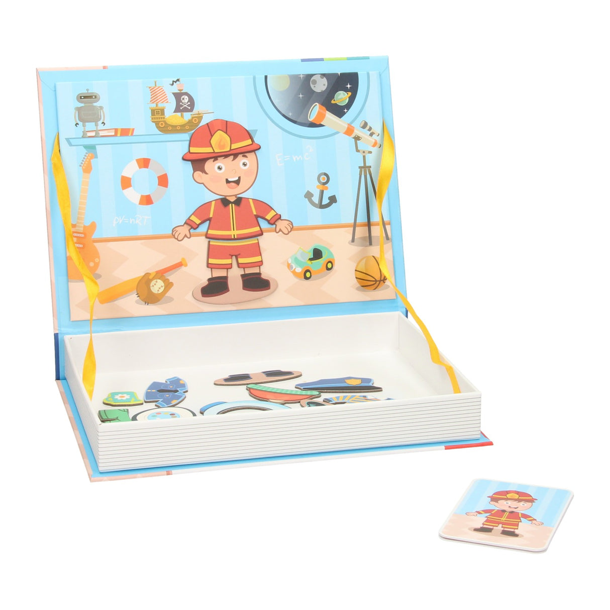 Lobbes Spielzeug z. B. Magnetbuch - Jungen-Outfits, 59-tlg.
