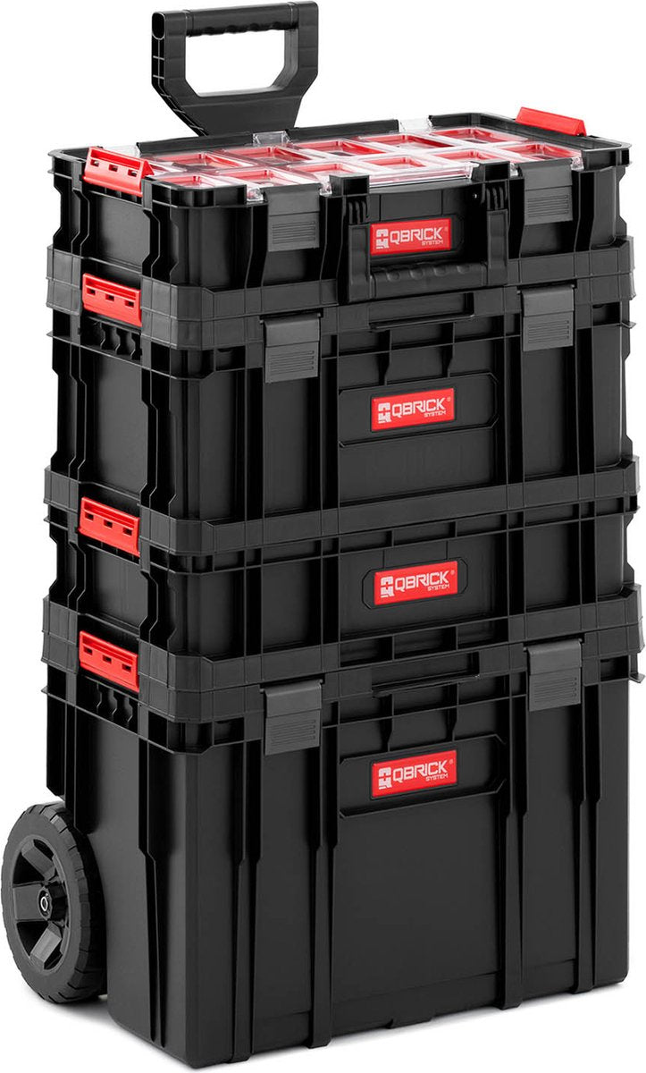 Qbrick System 6-in-1 Werkzeugwagen-Set inklusive Koffer, Box und Organizer