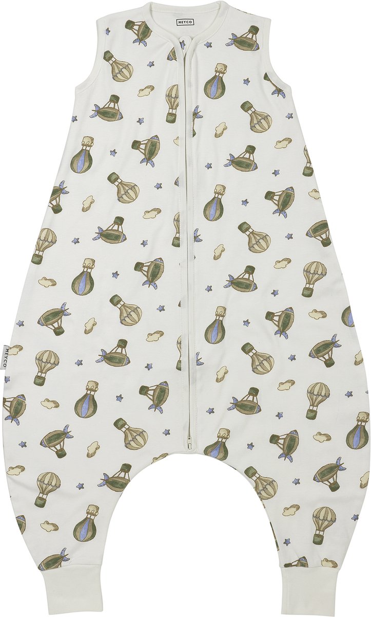 Meyco Baby-Luftballons, Baby-Sommer-Schlaf-Overall, Pullover – mehrfarbig – 92 cm – 0,5 Tog