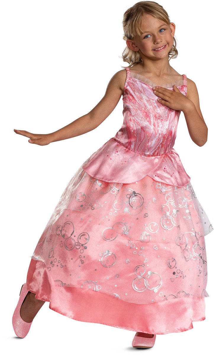 Verkleidung - Glinda rosa Kleid klassisches Kinderkostüm S (4-6 Jahre)