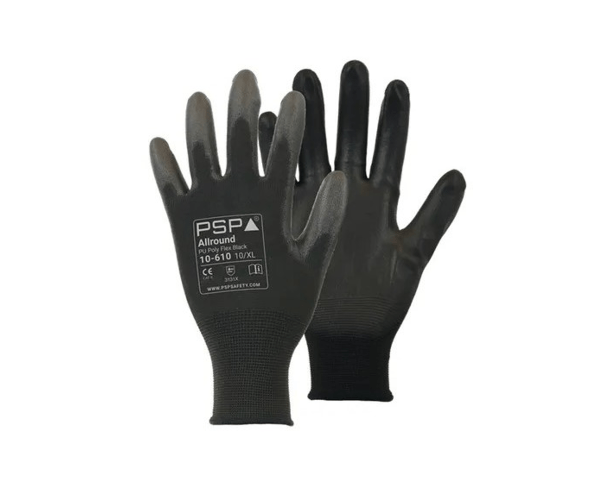 Psp 10-610 pu zwart werkhandschoen maat 8 m (12 paar)